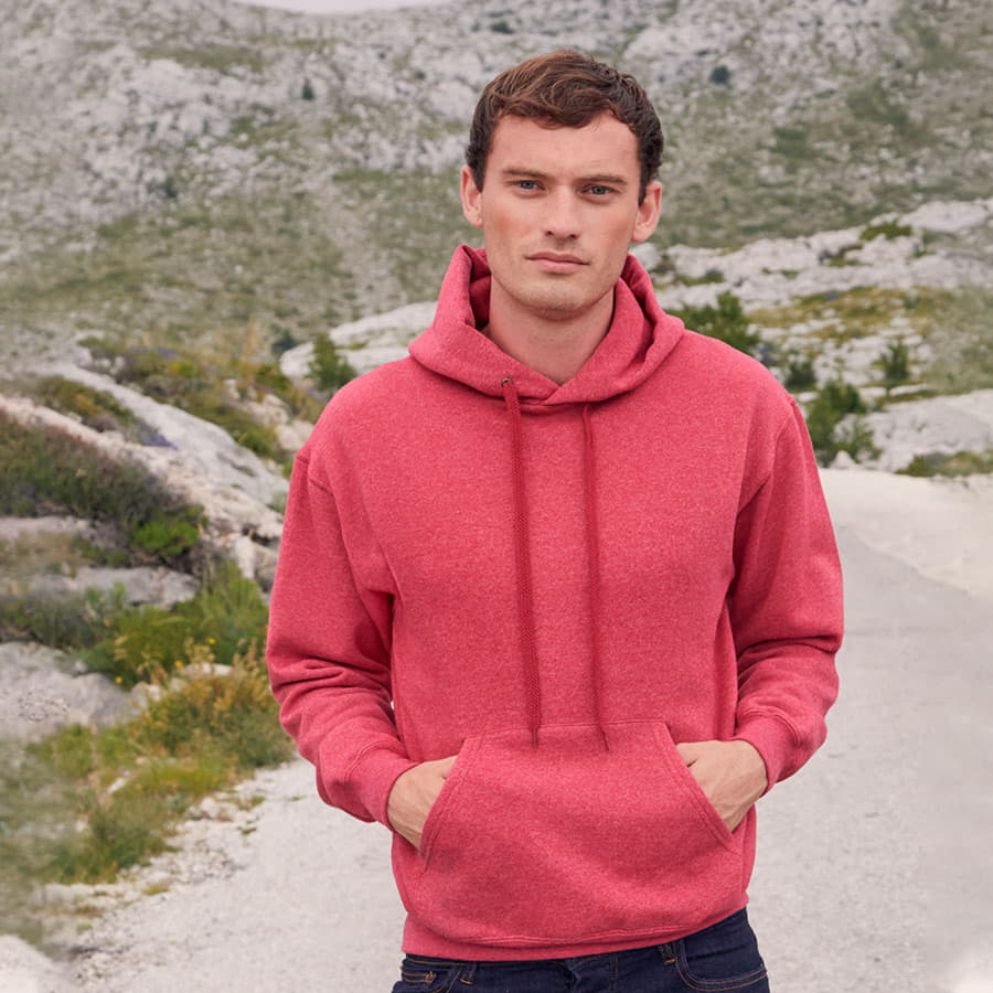 Толстовка "Classic Hooded Sweat", серый меланж_2XL, 80% х/б, 20% п/э, 280 г/м2